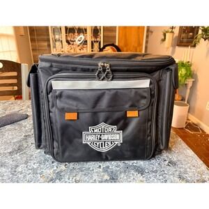 Harley-Davidson Black Insulated Soft Cooler Bag Biker Touring Bar & Shield Logo